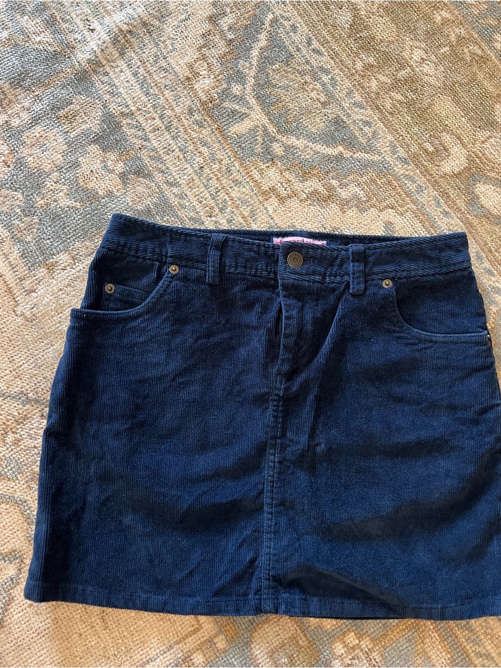 Vineyard Vine Women's Dark Blue Corduroy Mini Skirt